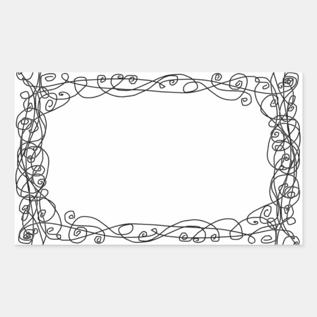 Wirbles Buchzeichen Rechteckiger Aufkleber (Vorderseite)