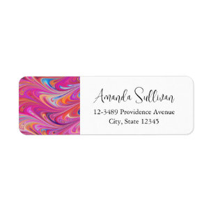 Wirbles Design in schlankem Rosa und orange