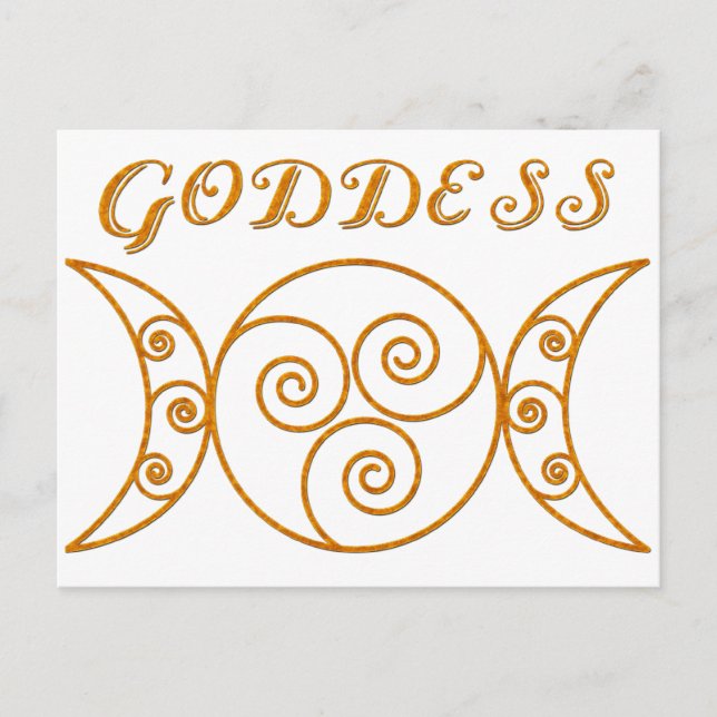Wirbles Dreifach-Goddess-Symbol Postkarte (Vorderseite)