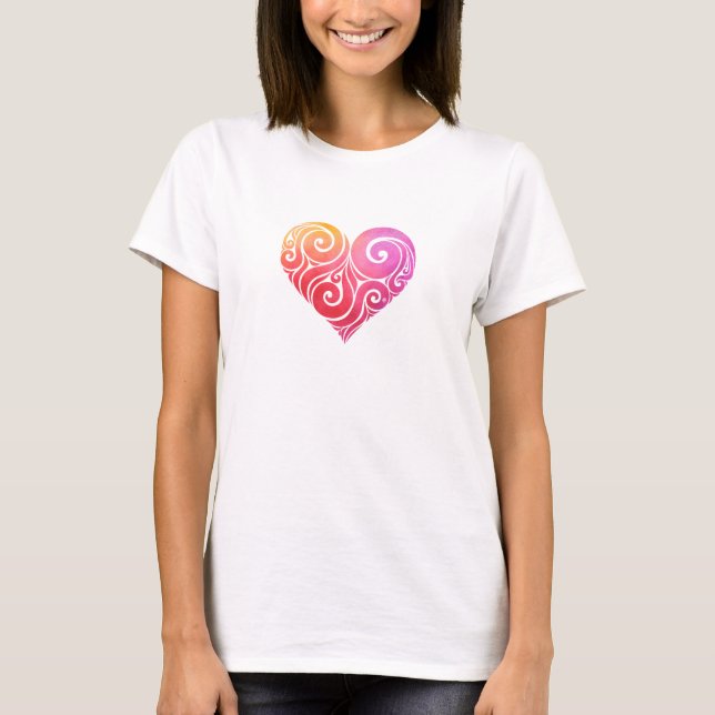 Wirbles Herz T-Shirt (Vorderseite)