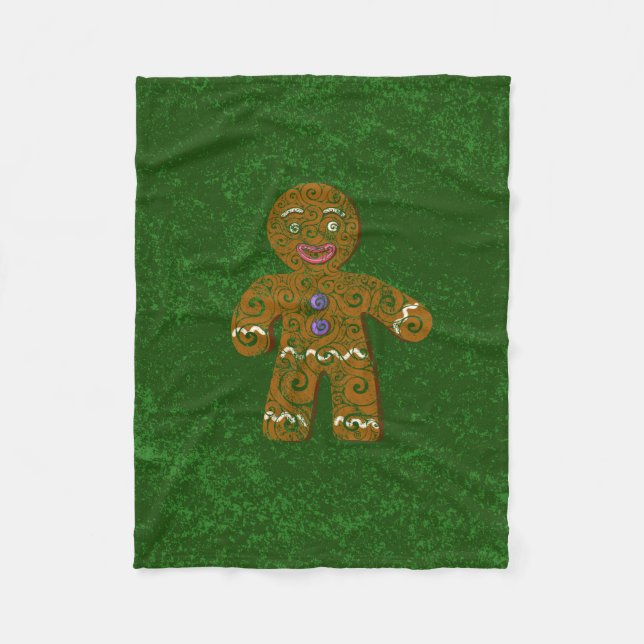 Wirbles Lebkuchen Fleecedecke (Vorderseite)
