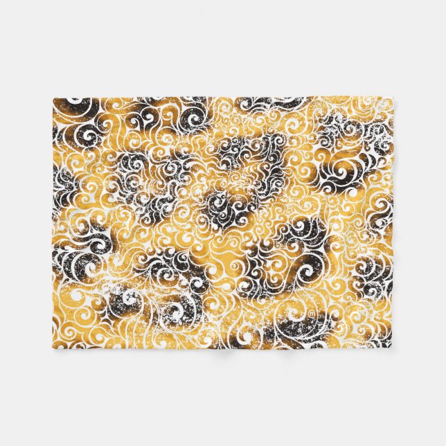 Wirbles Leopard-Muster Fleecedecke (Vorderseite (Horizontal))