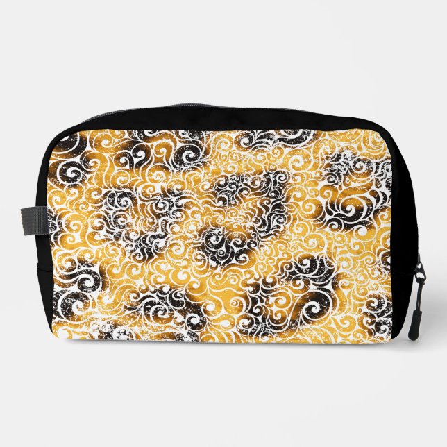 Wirbles Leopard-Muster Waschbeutel (Vorderseite)