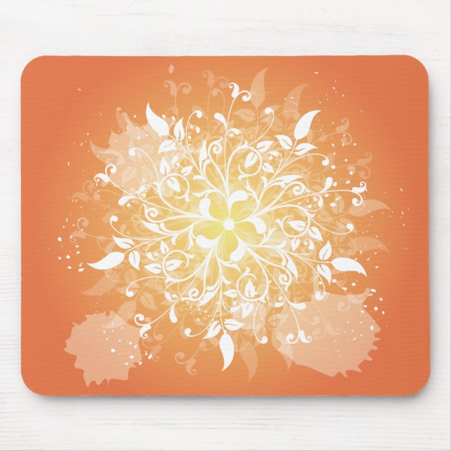Wirbles Orange Mousepad (Vorne)