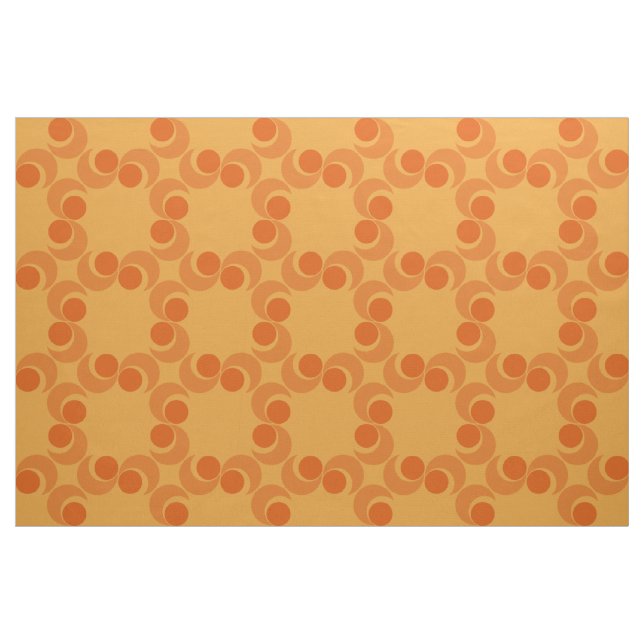 Wirbles orange Muster des 70ers Stoff (Fat Quarter (45,7 x 55,9 cm))