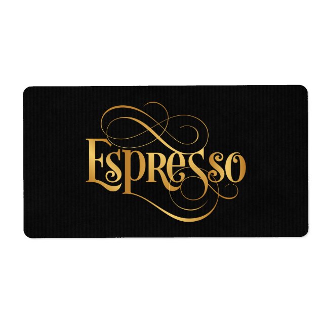 Wirbles Script Calligraphy Espresso Gold auf schwa (Vorne)