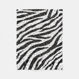 Wirbles Zebra-Design Fleecedecke