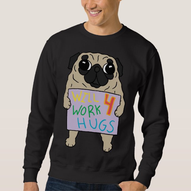 Wird 4 Hugs Mops Classic T - Shirt 794 bearbeiten (Vorderseite)