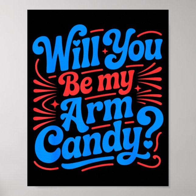 Wird Arm-Schmuck Verlobung Verlobter Paar Arm sein Poster (Vorne)