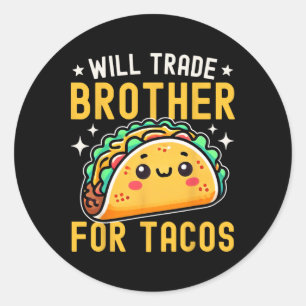 wird Broker für Tacos Taco Lover Cinco de m Runder Aufkleber