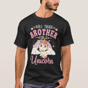Wird Brother gegen Unicorn Sister Lieben Unico tau T-Shirt