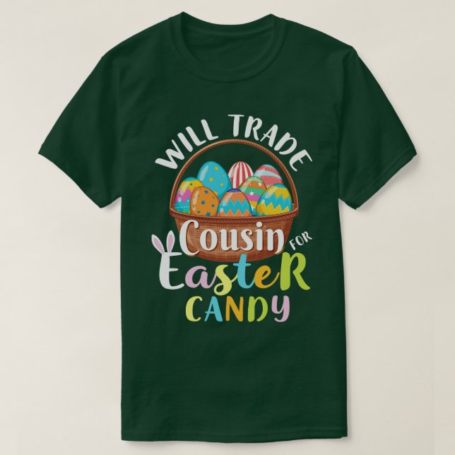 Wird Cousin Osterkandy Eier Happy Oster D T-Shirt (Design vorne)