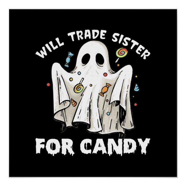 wird die Schwester gegen niedlichen Halloween-Geis Poster (Vorderseite)