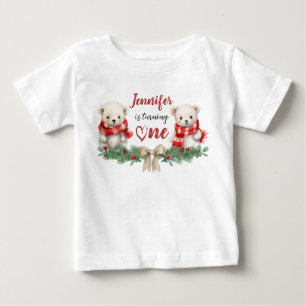 Wird Eins Bär Weihnachten 1. Geburtstag Baby T-shirt