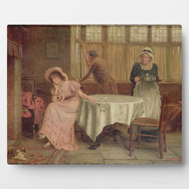 "Wird er kommen?" (Öl auf Leinwand) Fotoplatte (Vorderseite)