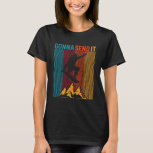 Wird es Retro Funny Snowboarding Freestyle S sende T-Shirt