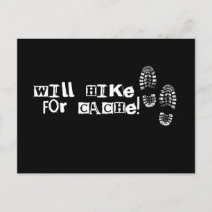 Wird für Cache wandern! Postkarte