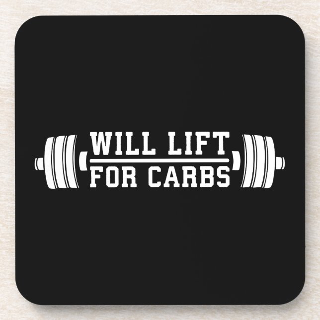 Wird für Carbon aufsteigen - Funny Novelty Workout Getränkeuntersetzer (Vorderseite)