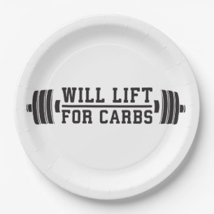 Wird für Carbon aufsteigen - Funny Novelty Workout Pappteller