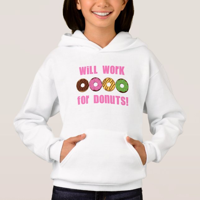 Wird für Donuts Kids T - Shirt arbeiten (Vorderseite)