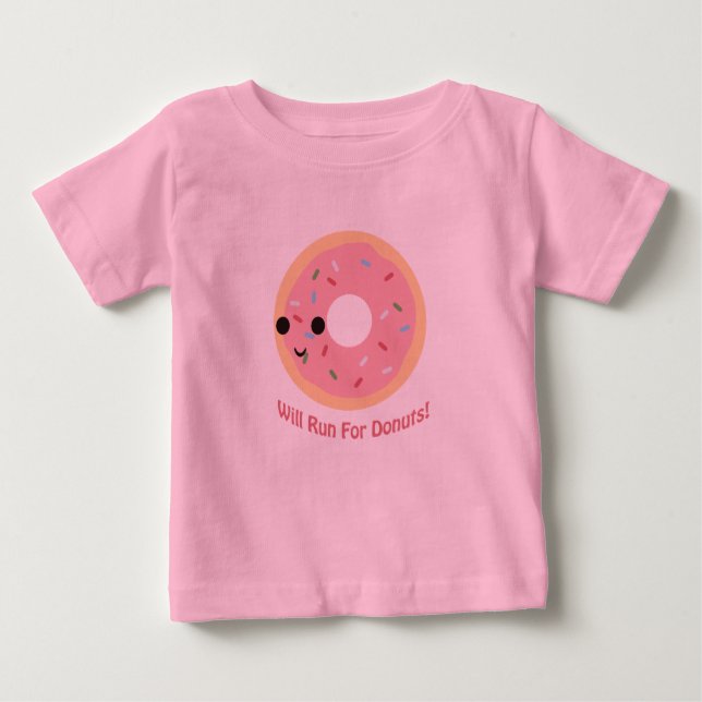 Wird für Donuts laufen Baby T-shirt (Vorderseite)