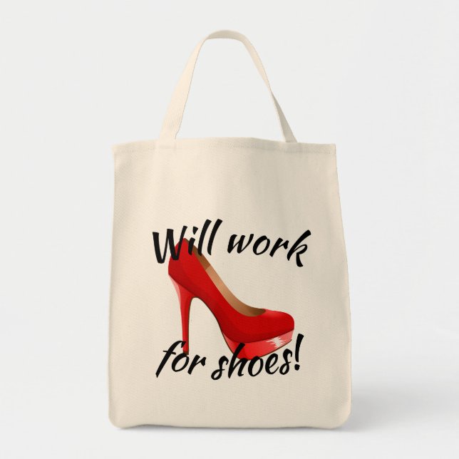 Wird für High Heels Shoes arbeiten Tragetasche (Vorne)