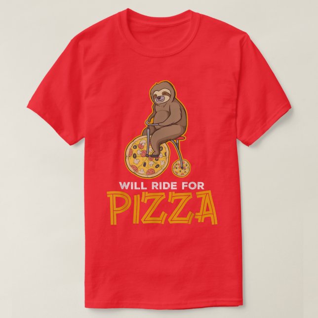 Wird für Pizza fahren2219  T-Shirt (Design vorne)