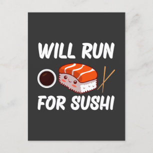 wird für Sushi-Liebhaber laufen Postkarte