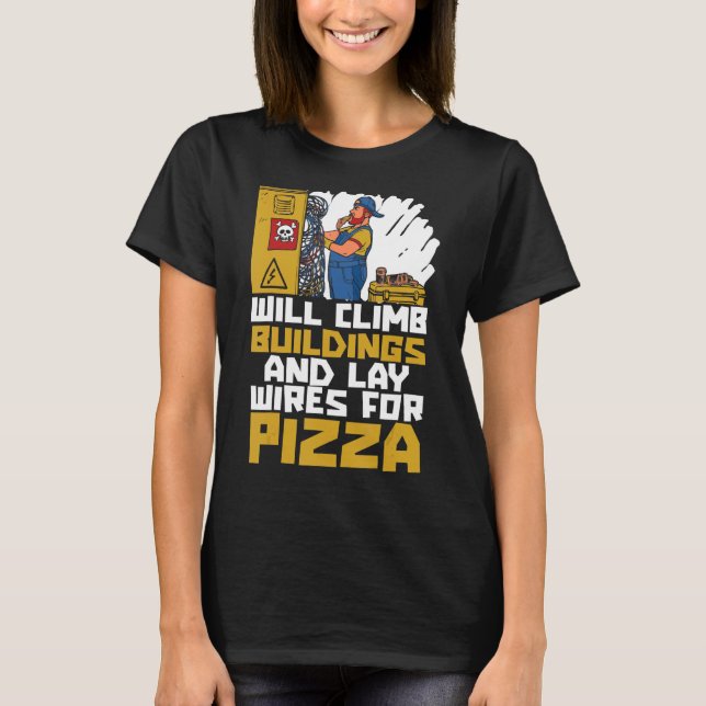 Wird Gebäude klettern und Wiesen für Pizzaelemente T-Shirt (Vorderseite)