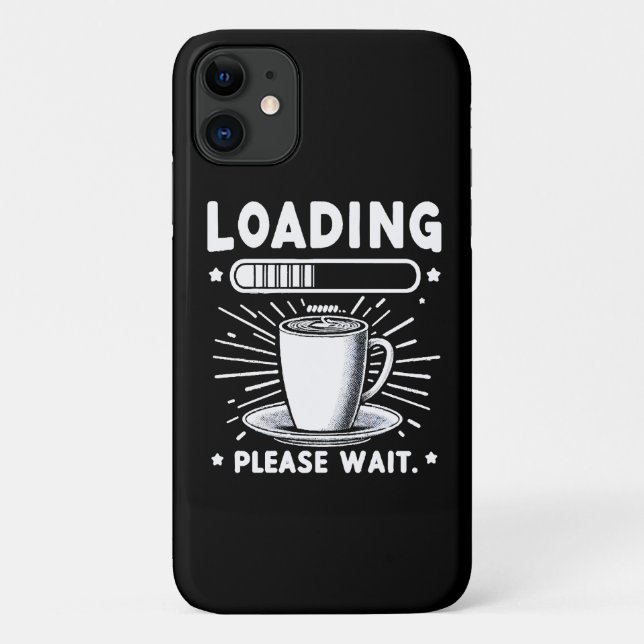 Wird geladen Bitte warten Sie auf Kaffee lustiger  Case-Mate iPhone Hülle (Rückseite)