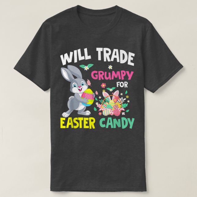 Wird Grumpy für Ostern Candy Funny Familie Gi T-Shirt (Design vorne)