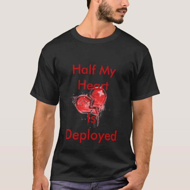 Wird Hälfte meine Herz-, entfaltet T-Shirt (Vorderseite)