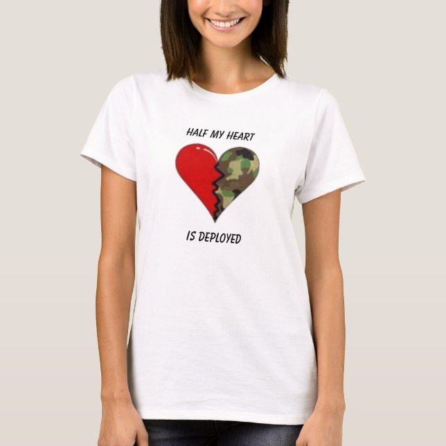 Wird Hälfte meine Herz-, entfaltet T-Shirt (Vorderseite)