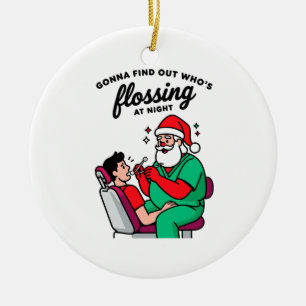 Wird herausfinden, wer nachts Zahnseide benutzt, W Keramik Ornament