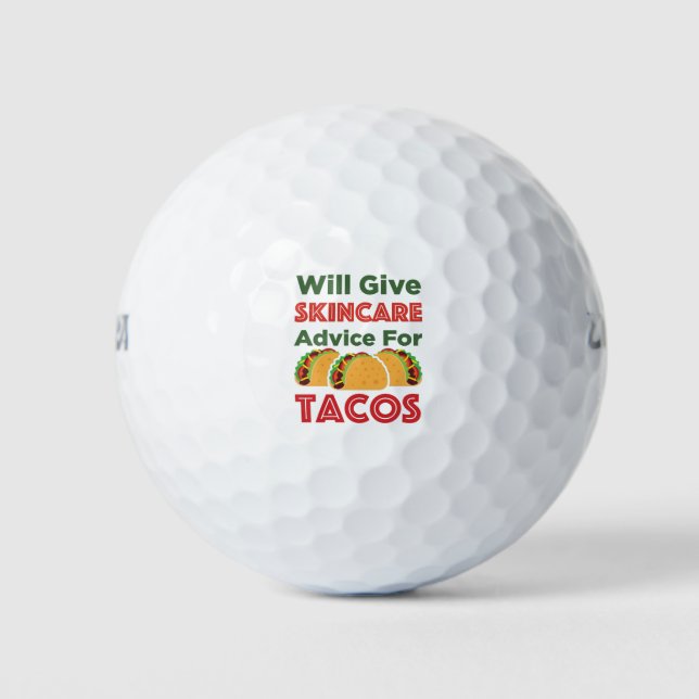 wird Ihnen Rat zur Pflege von Tacos Esthetician ge Golfball (Vorderseite)