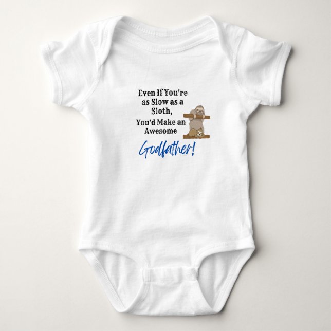 Wird mein Pate Baby Bodysuit sein Baby Strampler (Vorderseite)