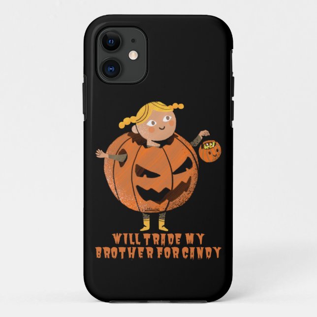 WIRD MEINEN BRUDER FÜR CANDY lustigen Halloween HA Case-Mate iPhone Hülle (Rückseite)