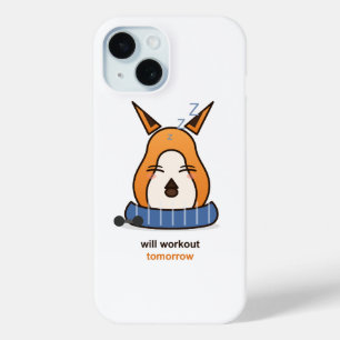 Wird morgen trainieren Lustiger Fuchs Fitness Humo Case-Mate iPhone Hülle