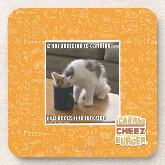 Wird nicht zum Koffein gewöhnt Getränkeuntersetzer (Vorderseite)