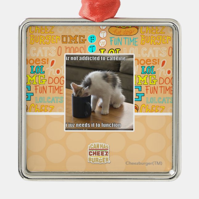 Wird nicht zum Koffein gewöhnt Ornament Aus Metall (Vorne)