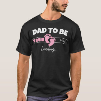 Wird Papa 2026 Kleine rosa Mädchen Schwangerschaft T-Shirt