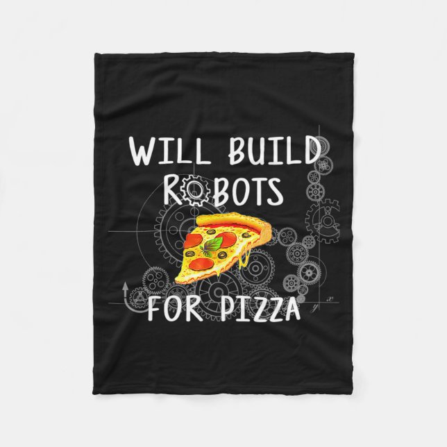 Wird Roboter für Zza Funny Robotics bauen Fleecedecke (Vorderseite)
