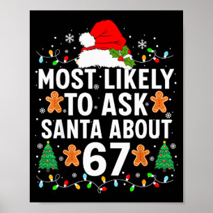 Wird Santa wahrscheinlich über 67 lustige Weihnach Poster