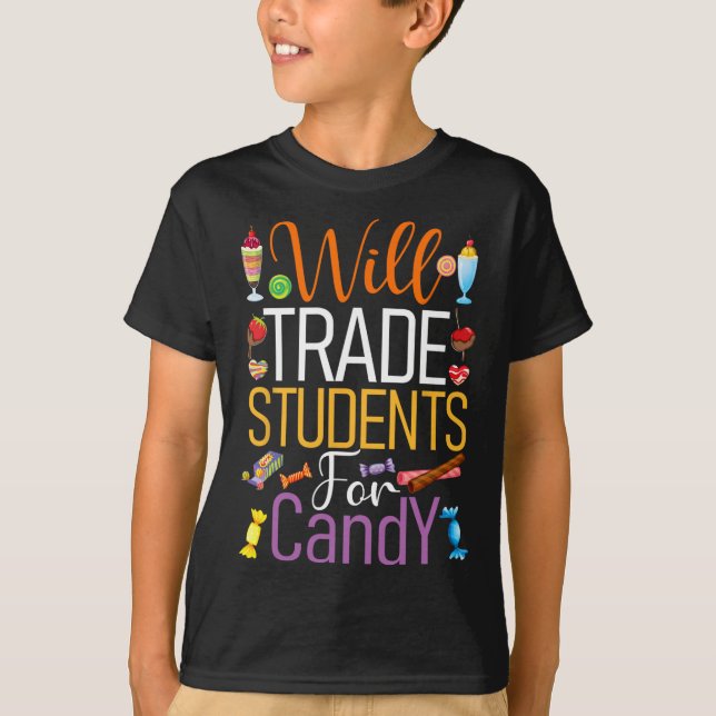 Wird Schüler für Candy Lehrer Niedlich Hallowage t T-Shirt (Vorderseite)