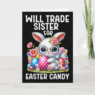 Wird Schwester für Candy Osterjunge Ostern Brot ta Karte