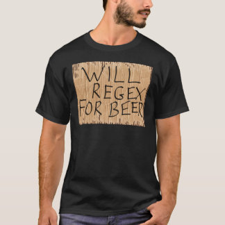 WIRD SICH FÜR BIER-Black-T - Shirt REGEX BEFINDEN
