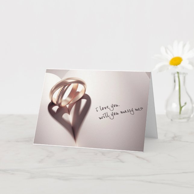 **WIRD "SIE" MARRY "ME" (ICH LIEBE SIE) KARTE (Kleine Pflanze)