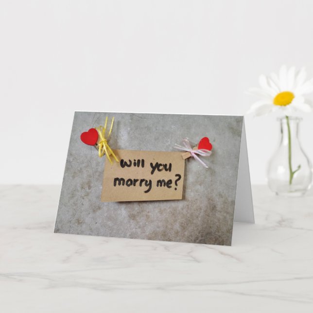 **WIRD "SIE" MARRY "ME" (ICH LIEBE SIE) KARTE (Kleine Pflanze)