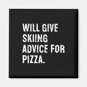 Wird Skifahren Ratschläge für Pizza Lustiger Skile Magnet