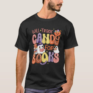 wird Süßigkeiten für Bücher Niedlich Ghost Bookish T-Shirt